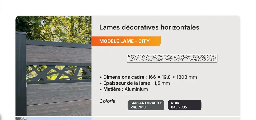 Dekorativ Lamel City